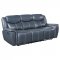 Sloane Motion Sofa 610271 Blue Leatherette by Coaster w/Options