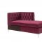 Jaszira Sectional Sofa 6Pc 57330 in Burgundy Velvet by Acme