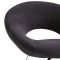 Set of 2 Black Velour Microfiber Modern Chairs w/Chromed Frame