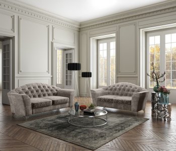 Divina Sofa in Taupe Fabric by J&M w/Optional Loveseat [JMS-Divina Fabric Taupe]