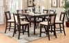 Brent II Counter Ht Dining Set 7Pc CM3984W-PT in Cherry & Cream