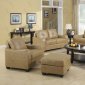 G607 Sofa & Loveseat in Khaki Bonded Leather w/Options by Glory