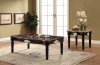 Ernestine Coffee Table 82150 w/Marble Top in Black by Acme