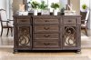 Arcadia CM3150SV Server in Rustic Natural Tone w/Optional Mirror