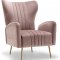 Opera Accent Chair 532 in Pink Velvet Fabric by Meridian