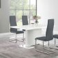 Anges Dining Set 5Pc 102310 by Coaster w/Gray Chairs