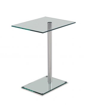 Clear Glass Top & Metal Leg Modern End Table [GFCT-E011]