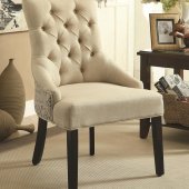 902171 Accent Chair Set of 2 in Beige Fabric by Coaster