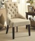 902171 Accent Chair Set of 2 in Beige Fabric by Coaster