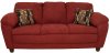 5550 Julia Sofa & Loveseat Set in Bulldozer Burgundy by Chelsea