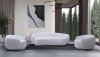 Lounge Sofa in Off White Fabric by J&M w/Optional Chair