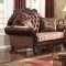 Bella Traditional Sofa in Brown Fabric w/Options