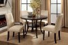 Kaitlin Round Dining Set CM3323RT 5Pc Set in Light Walnut