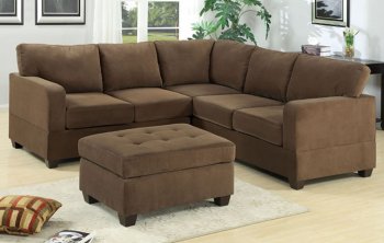 Truffle Waffle Suede Modern Casual Sectional Sofa w/Options [PXSS-F7128]