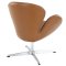 Wing Leather Swivel Lounge Chair Choice of Color by Modway