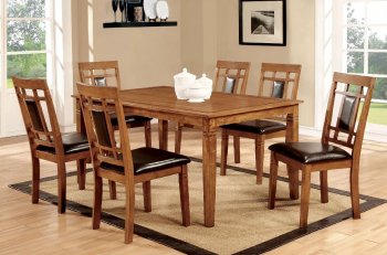 Freeman I CM3502T 7Pc Dining Set in Light Oak [FADS-CM3502T-7PK-Freeman]