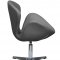 Swan Lounge Chair SW29DGRL in Grey Leatherette by LeisureMod