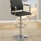 F1575 Set of 2 Bar Stools in Black Leatherette by Poundex