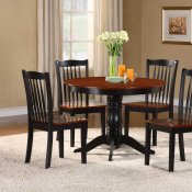 Andover 2458 Dining Set 5Pc in Black & Oak by Homelegance