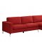 Kallie II Sectional Sofa CM6849 in Red Flannelette Fabric