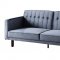 Qinven Adjustable Sofa LV00085 in Dark Gray Velvet by Acme