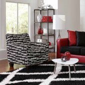 3006 Sectional Sofa in Red Bicast & Black Microfiber