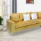 LCL-019 Sectional Sofa in Gold Velvet