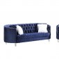 LCL-008 Sofa & Loveseat Set in Navy Blue Velvet