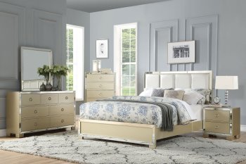 Voeville II Bedroom Set 5Pc 27130 in Champagne by Acme w/Options [AMBS-SET27130-Voeville II]