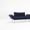 Zeal Deluxe Daybed in Dark Blue Velvet w/Brass Leg by Innovation