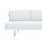 Charles Convertible Sofa in White Leather by Modway