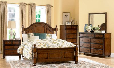 Langston Bedroom 1746 in Cherry by Homelegance w/Options