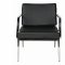 Nancy Armchair in Black Leather by Whiteline