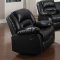 9241 Reclining Sofa in Black Bonded Leather w/Options