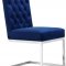 Carlton Dining Chair 735 Set of 2 Navy Velvet Fabric by Meridian