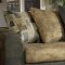 Two-Tone Kalahari Ash Fabric Modern Sectional Sofa w/Ottoman