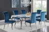 Carone Dinette Set 5Pc 115081 in Glass & Steel w/Options