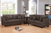 F6402 Sofa & Loveseat Set in Black Coffee Fabric by Poundex