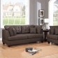 F6402 Sofa & Loveseat Set in Black Coffee Fabric by Poundex