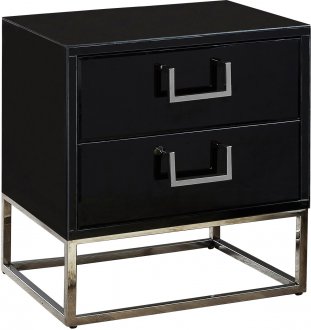 Nova Side Table 817 in Black Glass by Meridian