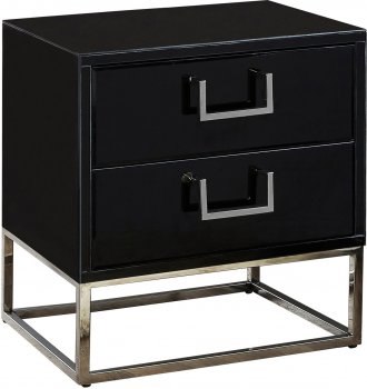 Nova Side Table 817 in Black Glass by Meridian [MRCT-817 Nova]