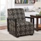 Fermoy Set of 2 Accent Chairs CM-AC6383PA in Black & Tan Pattern