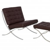 Bellefonte Chair & Ottoman BR30BRL in Dark Brown by LeisureMod