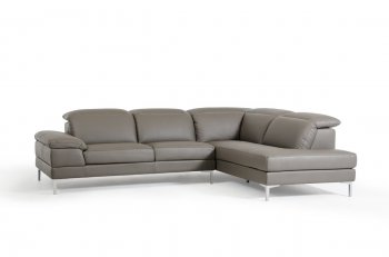 Carnation Sectional Sofa 1872 in Grey Eco-Leather by VIG [VGSS-1872 Carnation Grey]