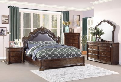 Barbary Bedroom 3618 in Cherry by Homelegance w/Options