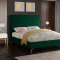 Jasmine Bed in Green Velvet Fabric by Meridian w/Options