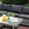 Selina Patio Wicker Sectional w/Table Set CM-OS2588 in Gray