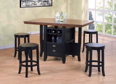 Two Tone Finish Modern Dinette With Storage Drawer