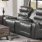 Putnam Recliner Sofa 9405GY in Gray by Homelegance w/Options