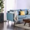 Genna Sofa SM8820 in Sky Blue Linen-Like Fabric